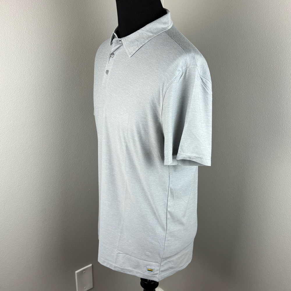 Vuori Strato Tech Performance Polo Shirt Men's Size Large L Athletic Fit Gray - Picture 2 of 7